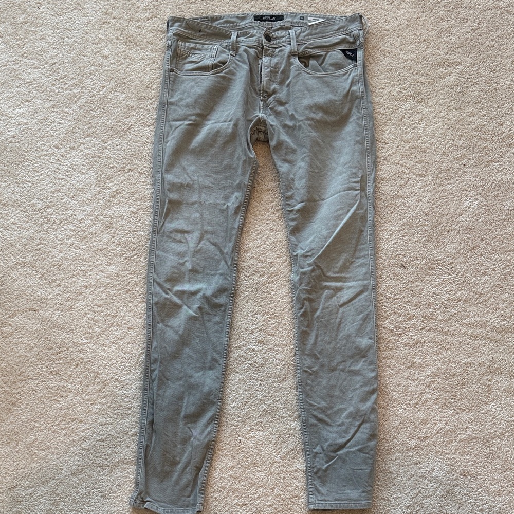 Replay Men’s Skinny Jeans in Light Gray